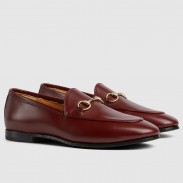 Gucci Women's Jordaan Loafers in Bordeaux Calfskin