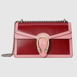 Gucci Dionysus Bicolor Small Shoulder Bag in Red Leather