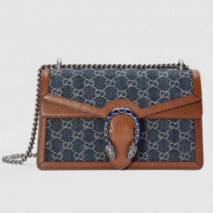 Gucci Dionysus Small Shoulder Bag in GG Washed Denim