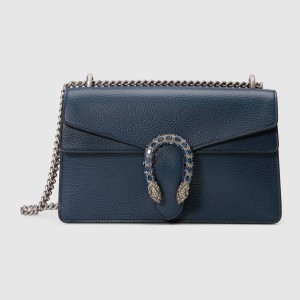 Gucci Dionysus Small Shoulder Bag in Blue Calfskin