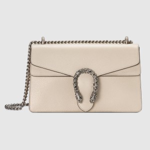Gucci Dionysus Small Shoulder Bag in White Calfskin