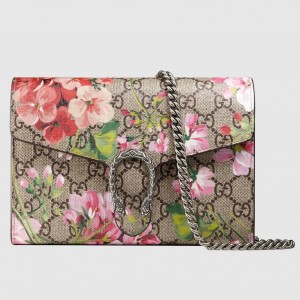 Gucci Dionysus Mini Chain Wallet in Blooms GG Canvas