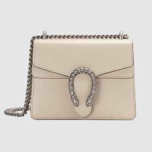 Gucci Dionysus Mini Shoulder Bag in White Leather