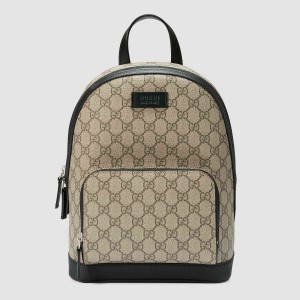 Gucci Small Backpack in Beige GG Supreme Canvas