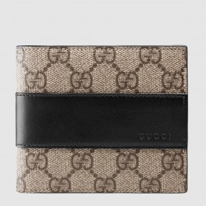 Gucci Eden Bi-fold Wallet In Beige GG Supreme Canvas