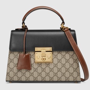 Gucci Padlock Small Top Handle Bag in GG Supreme Canvas