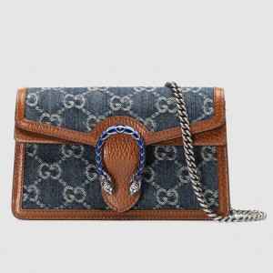 Gucci Dionysus Super Mini Bag in GG Washed Denim
