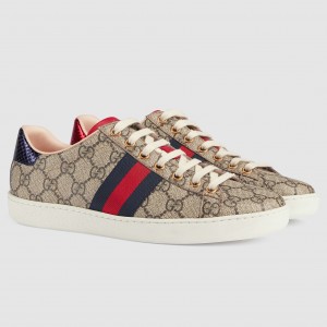 Gucci Women's Ace GG Supreme Sneakers with Web