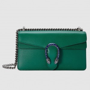 Gucci Dionysus Small rectangular Bag in Green Leather
