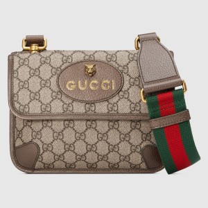 Gucci Neo Vintage Small Messenger Bag in Beige Supreme Canvas