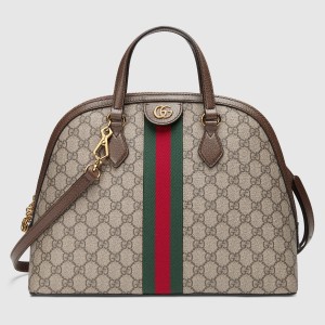 Gucci Ophidia GG Medium Top Handle Bag in Supreme Canvas