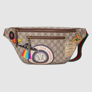 Gucci Courrier Belt Bag in Beige GG Supreme Canvas