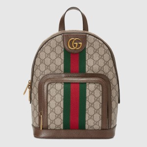Gucci Ophidia GG Small Backpack in Beige Supreme Canvas