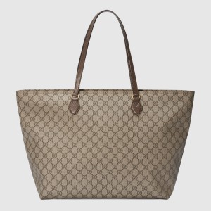 Gucci Medium Tote Bag in Beige GG Supreme Canvas