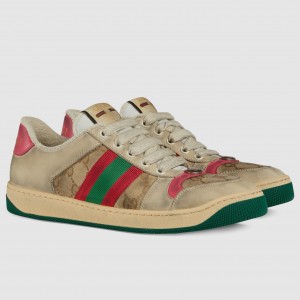 Gucci Women's Screener Sneakers with Pink Details