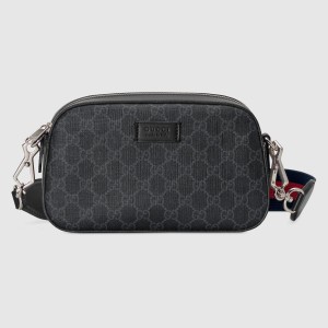 Gucci Messenger Bag in Black GG Supreme Canvas