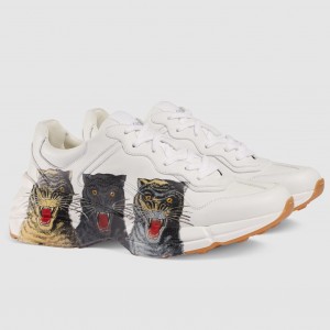 Gucci Men's Rhyton Sneakers with Tigers Print