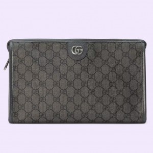 Gucci Ophidia GG Toiletry Case in Grey GG Supreme Canvas