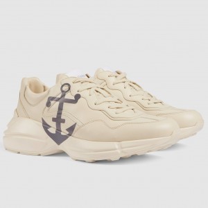 Gucci Men's Rhyton Sneakers with Le Plus Loin Print
