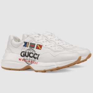 Gucci Women's Rhyton Sneakers with Worldwide Print