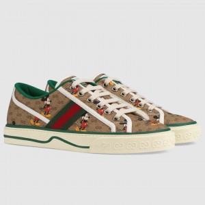 Gucci Women's Disney X Gucci Tennis 1977 Sneakers with Web
