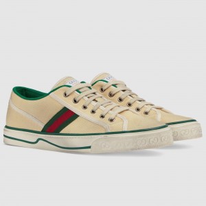 Gucci Men's Tennis 1977 Sneakers in Butter Cotton