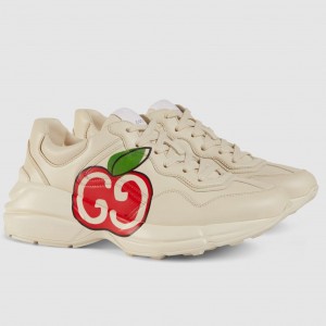 Gucci Women's Rhyton Sneakers with GG Apple Print