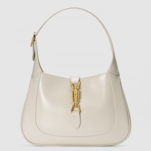 Gucci Jackie 1961 Small Hobo Bag in White Leather
