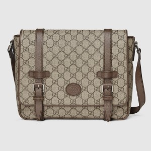 Gucci Original Messenger Bag in Beige GG Supreme Canvas 