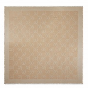 Gucci Shawl in Beige GG Lame Jacquard 