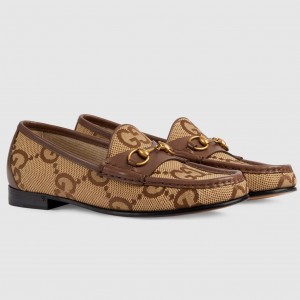 Gucci Women's Horsebit 1953 Loafers in Maxi GG canvas