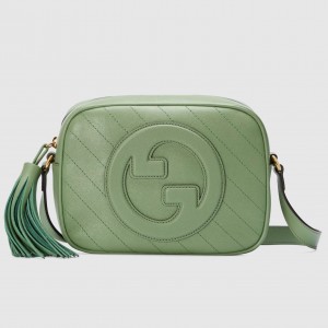 Gucci Blondie Small Camera Bag in Green Calf Leather