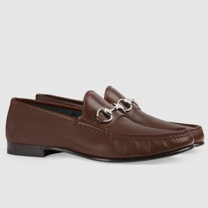 Gucci Men's Horsebit 1953 Loafers in Dark Brown Calfskin