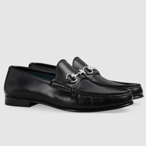 Gucci Men's Horsebit 1953 Loafers in Black Calfskin