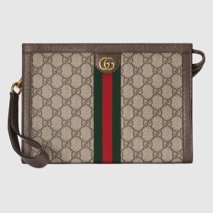 Gucci Ophidia GG Portfolio Pouch in Beige GG Canvas