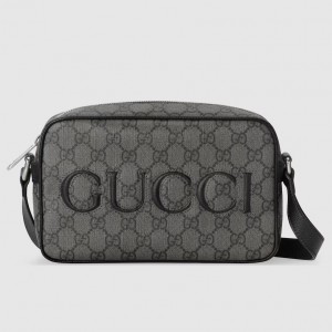 Gucci Mini messenger Bag in Grey GG Supreme Canvas