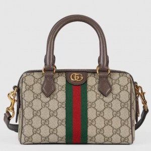 Gucci Ophidia GG Mini Top Handle Bag in Beige GG Canvas