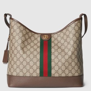Gucci Ophidia GG Medium Shoulder Bag in Beige GG Canvas