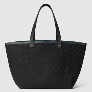 Gucci Totissima Medium Tote Bag in Black Original GG Canvas