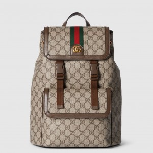 Gucci Ophidia GG Large Backpack in Beige GG Supreme Canvas