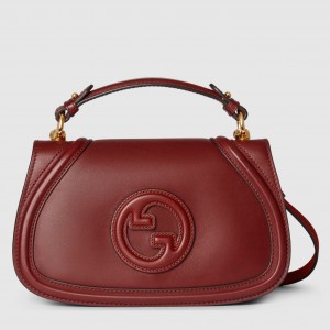 Gucci New Blondie Small Handle Bag in Red Leather