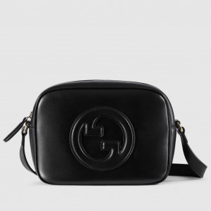 Gucci Blondie Mini Camera Bag in Black Calf Leather