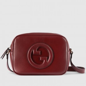 Gucci Blondie Mini Camera Bag in Red Calf Leather