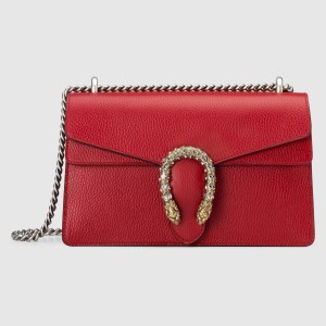 Gucci Dionysus Small Shoulder Bag in Red Calfskin