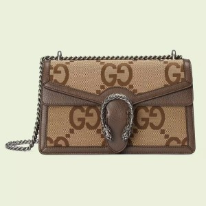 Gucci Dionysus Small Shoulder Bag in Jumbo GG Canvas