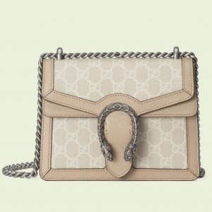 Gucci Dionysus Mini Shoulder Bag in White GG Supreme Canvas