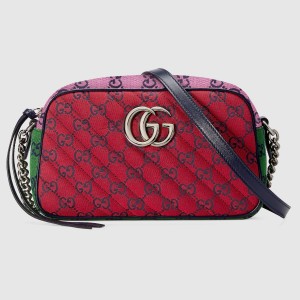 Gucci GG Marmont Small Camera Bag in Red GG Multicolor Canvas