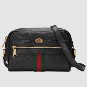 Gucci Ophidia Mini Camera Bag in Black Leather
