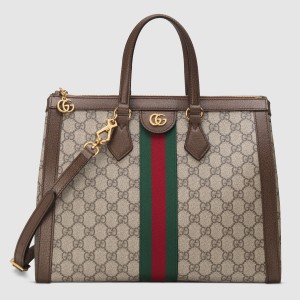 Gucci Ophidia GG Medium Tote Bag in Supreme Canvas