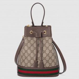 Gucci Ophidia GG Small Bucket Bag in Beige Supreme Canvas